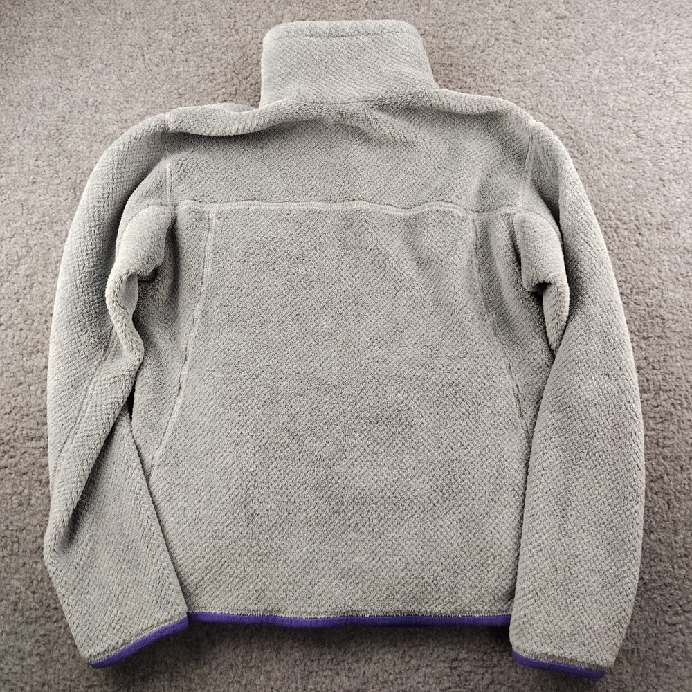 Patagonia Women's Re-Tool Snap-T Pullover grey purple Size medium Polartec - Picture 7 of 8